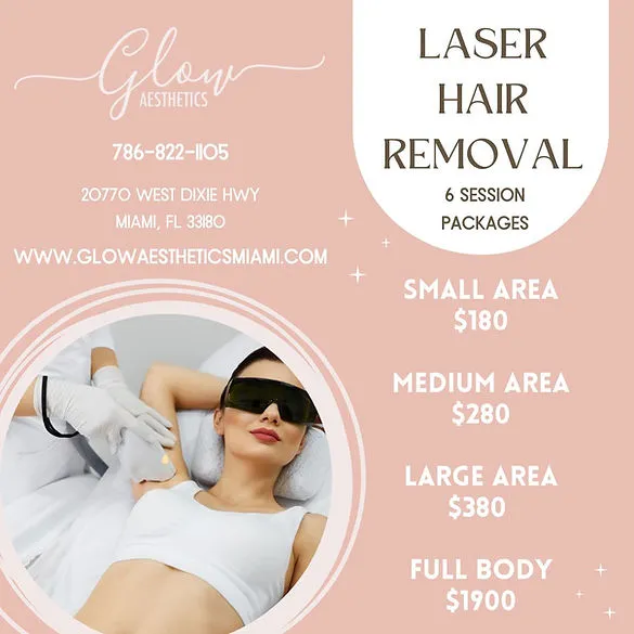 Glow Aesthetics Laser Hair Removal Offer | Miami, FL
